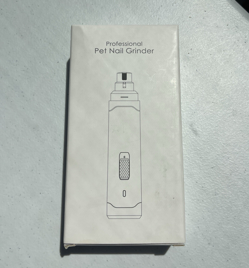 Patpet N10 2-Speed Professional Pet Nail Grinder, USB Charging, White, Model N10